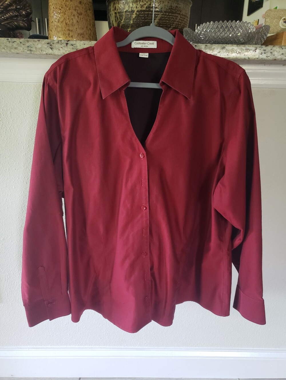 Coldwater Creek Double-Layer Cotton Blouse Plus 2X